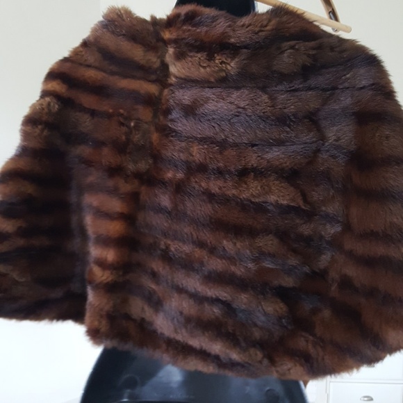 Vintage mink fur stole cape - Picture 3 of 6